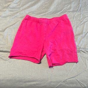 Pink athletic shorts